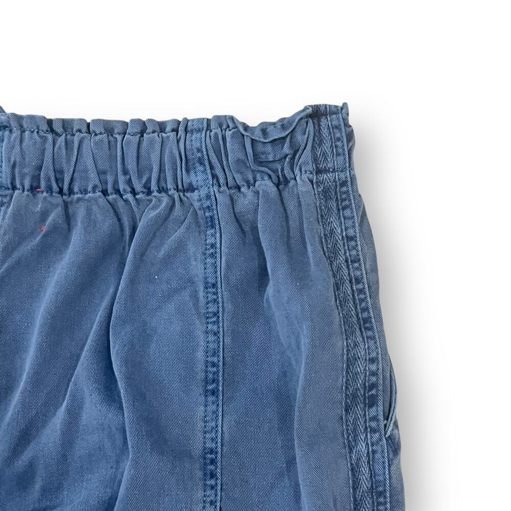 NWT Xirena Wyatt Shorts Sz M High Rise Elastic Waist Drawstring Washed Blue $209 - Picture 11 of 11